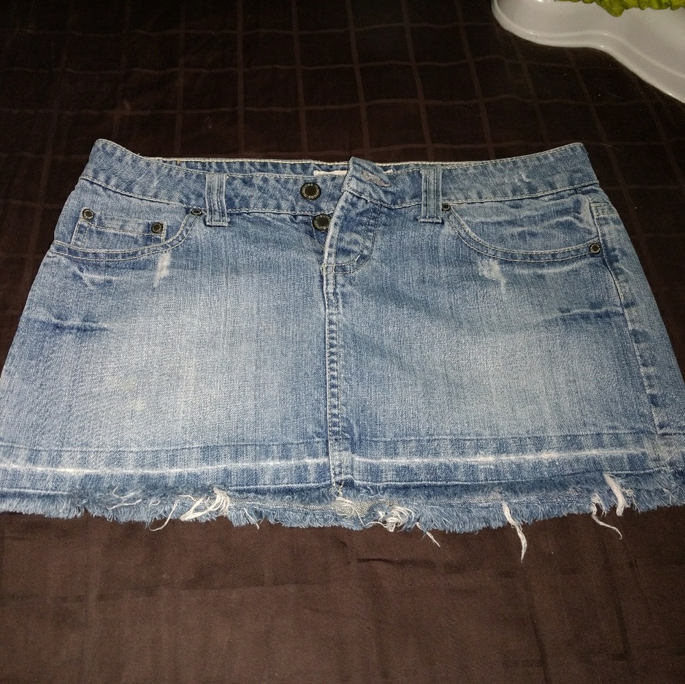 Denim mini skirt